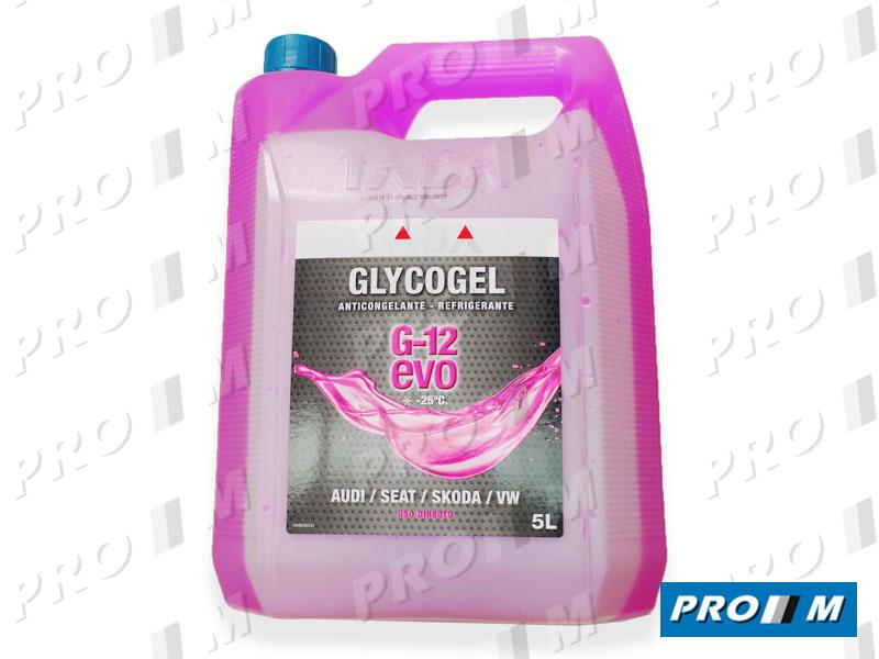 Glycogel G12 EVO 5 litros, Seat, Audi, VW, Skoda Violeta Iada 50565 -  Recambios Pro//M