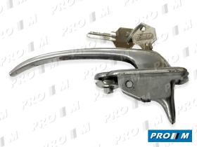 Coche clásico 014 - Manecilla de puerta exterior aluminio con llave Seat 600 D