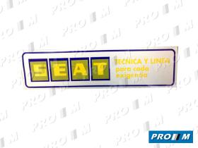Seat Clásico PG124TL - Pegatina adhesivo Seat técnica y linea