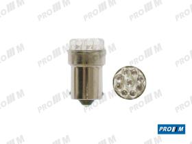 Pro//M Lámparas 142LEDAX - Lámpara stop P21W 12V 12 Pcs BA15S 12 Leds ámbar