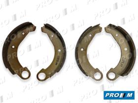Frenos/hidráulica M1004 - Juego zapatas de freno traseras Citroen 2cv Dyane 180x35mm