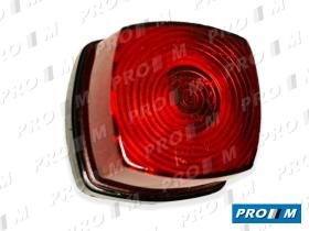 Hella 2SA909420014 - Piloto universal rojo cuadrado base negra