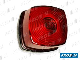 Hella 2SA909420014 - Piloto universal rojo cuadrado base negra