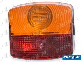 Hella 2SD003182051 - Piloto trasero izquierdo cuadrado ámbar-rojo 3 servicios