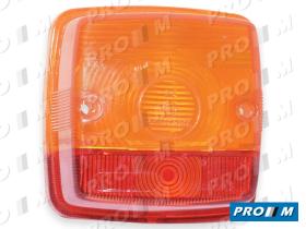 Hella 9EL115003011 - Tulipa piloto trasero cuadrado ámbar y roja