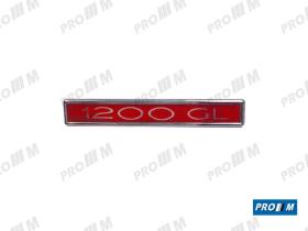 Simca SIM1005 - Anagrama Simca 1200 rojo ""1200GL""