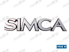 Simca SIM1009 - Anagrama 1200 ""SIMCA"" anntiguo en letras de plástico