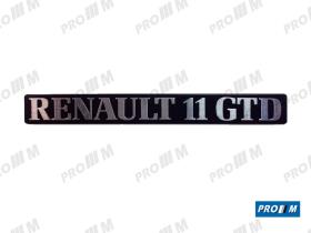 Renault Clásico R1827 - Anagrama trasero Renault 11 GTD