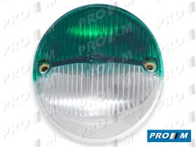 Prom Iluminación 1056VB - Tulipa trasera redonda pico verde-blanca camión