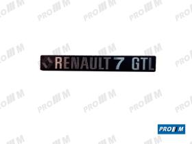 Renault Clásico 350834 - Anagrama trasero Renault 7 GTL