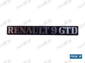 Renault Clásico R1826 - Anagrama trasero Renault 9 GTD