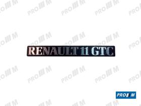 Renault Clásico R1727 - Anagrama trasero Renault 11 GTC
