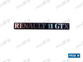 Renault Clásico R1728 - Anagrama trasero Renault 11 GTX   7700751349