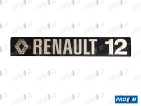 Renault Clásico 7700569334 - Anagrama trasero Renault 12 en aluminio