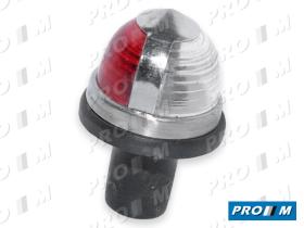 Prom Iluminación 10236 - Piloto lateral bicolor motocarro y sidecar rojo blanco 30mm