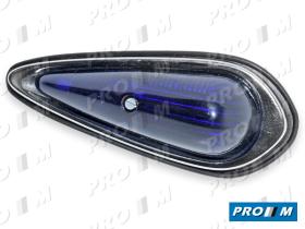 Prom Iluminación 10248 - Piloto superior aleta lágrima azul cromada lágrima 17,5mm