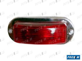 Prom Iluminación 10229 - Piloto universal ovalado rojo cromo 110x450mm