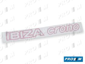 Seat Clásico SE021590112M -  Pegatina adhesivo Seat "Ibiza crono" 34cm X 3,2cm rojo