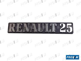 Renault Clásico R1803 - Anagrama plástico "Renault 25"
