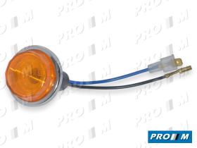 Prom Iluminación 2070 - Piloto aleta redondo universal ámbar marco cromado 45mm