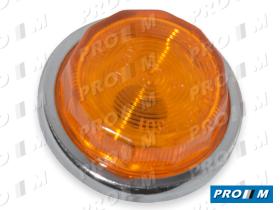 Prom Iluminación 2070T - Tulipa piloto de aleta redondo universal marco cromado 45mm