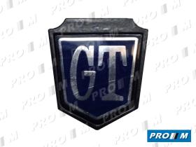 Mini ANA2GT - Anagrama "GT" Mini vinilo azul/plata metálico