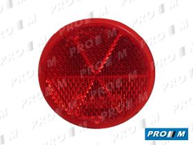 Rinder 704R - Reflex rojo redondo adhesivo 80mm