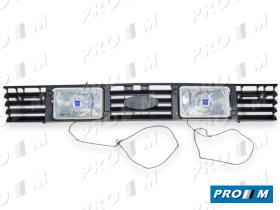 Hella 1FB003780832 - Rejilla delantera con faros largo alcance Ford Fiesta 76-83