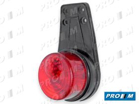 Prom Iluminación PLC3F - Piloto redondo colgante rojo 3 funciones con matricula