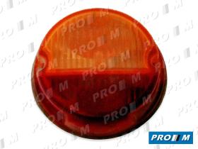 Hella 2BE003185234 - Tulipa universal ámbar roja redonda 80x40mm tornillo centro