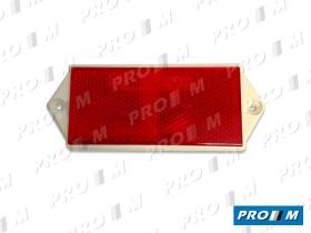 Rinder 766R00B - Réflex rojo marco blanco 125x50mm