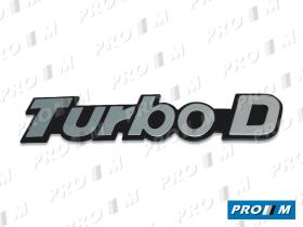 Material Peugeot 8659.J9 - Anagrama Peugeot ""TURBO D"" 185mm adhesivo