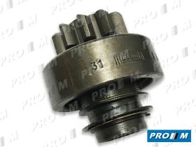 PIÑONES DE ARRANQUE 31 - Bendix de arranque motor10D38mm 6E21mm largo 61