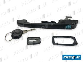 Caucho Metal 23816 - Manecilla de puerta delantera izquierda VW Golf II con llave