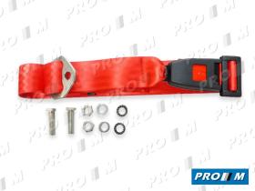 Accesorios 210RED - Cinturón estático ventral 2 puntos rojo (homologado)