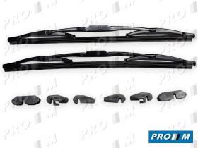 Accesorios 36J - Juego escobillas limpiaparabrisas negras 360mm