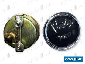RELOJ EPOCA 121 - Reloj aceite 0-7 diámetro 52mm fondo negro
