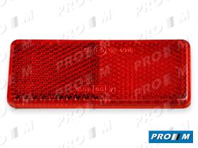 Prom Iluminación 13012R - Réflex rojo rectangular adhesivo